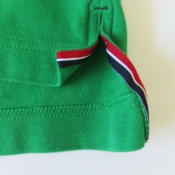 Tommy Hilfiger Polo Shirt Men Large Green Red Flag Golf Rugby Casual 100% Cotton - Picture 5 of 10